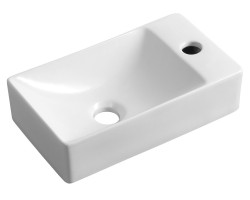 MARGITHA keramické umývátko 38x22cm, otvor pro baterii vpravo, bílá