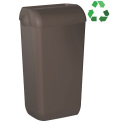 ECOLORED odpadkový koš nástěnný s víkem 23l, ABS, Soft Touch, hnědá