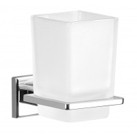COLORADO držák kartáčků, chrom/sklo satin COLORADO držák kartáčků, chrom/sklo satin