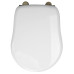 RETRO WC sedátko Soft Close, polyester, bílá/bronz