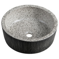 PRIORI keramické umyvadlo na desku, Ø 41 cm, granit PRIORI keramické umyvadlo na desku, Ø 41 cm, granit