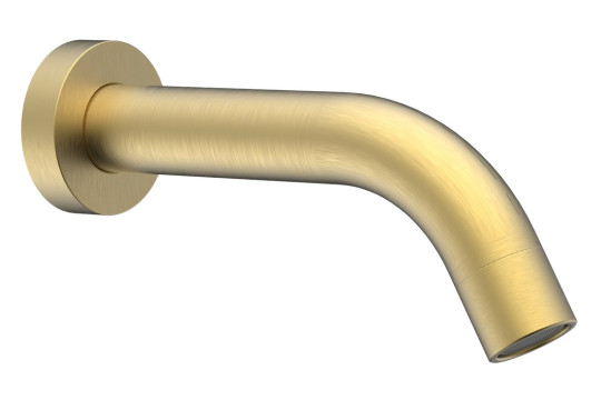Nástěnná výtoková hubice, kulatá, 174mm, zlato mat Nástěnná výtoková hubice, kulatá, 174mm, zlato mat