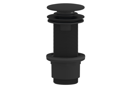 Umyvadlová výpust 5/4“, click-clack, velká zátka, 10-80mm, ABS/černá mat Umyvadlová výpust 5/4“, click-clack, velká zátka, 10-80mm, ABS/černá mat