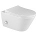 AVVA závěsná WC mísa Rimless, integrovaná baterie a bidet. sprška, 35,5x53 cm, bílá AVVA závěsná WC mísa Rimless, integrovaná baterie a bidet. sprška, 35,5x53 cm, bílá