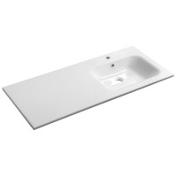 ARECA umyvadlo, litý mramor, 121x51,5cm, pravé, bílá ARECA umyvadlo, litý mramor, 121x51,5cm, pravé, bílá