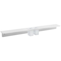 ABELINE police rockstone 1000x12x100mm, bílá mat, 2x sklenka, mléčné sklo ABELINE police rockstone 1000x12x100mm, bílá mat, 2x sklenka, mléčné sklo
