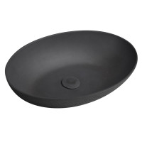 FORMIGO betonové umyvadlo na desku, 60x40cm, antracit FORMIGO betonové umyvadlo na desku, 60x40cm, antracit