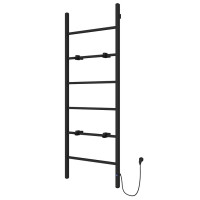 BARBO elektrický sušák 600x1600 mm, 160 W, hranatý, černá mat BARBO elektrický sušák 600x1600 mm, 160 W, hranatý, černá mat