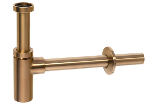 Umyvadlový sifon 5/4", odpad 32mm, kulatý, měď mat Umyvadlový sifon 5/4", odpad 32mm, kulatý, měď mat