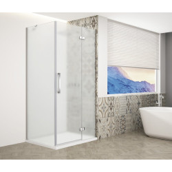TRINITY CHROME čtvercový sprchový kout 1000x1000mm, matné sklo, pravé