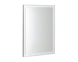 LUMINAR zrcadlo v rámu s LED osvětlením 600x800mm, chrom