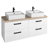 VEGA sestava koupelnového nábytku, š. 104 cm, bílá/dub platin VEGA sestava koupelnového nábytku, š. 104 cm, bílá/dub platin