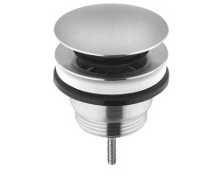 MINIMAL umyvadlová výpust 5/4“, univerzální, velká krytka, nerez mat
