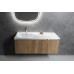 ARECA umyvadlo, litý mramor, 141x51,5cm, levé, bílá ARECA umyvadlo, litý mramor, 141x51,5cm, levé, bílá