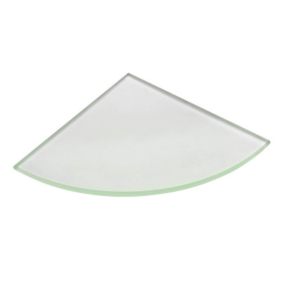 Police rohová, čtvrtkruhová 200x200x8mm, mléčné sklo Police rohová, čtvrtkruhová 200x200x8mm, mléčné sklo