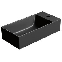 KUBE X keramické umyvadlo na desku 50x25 cm, černá mat KUBE X keramické umyvadlo na desku 50x25 cm, černá mat