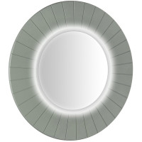 LUMIRO STRIP kulaté zrcadlo s LED osvětlením v rámu ø 90cm, verde LUMIRO STRIP kulaté zrcadlo s LED osvětlením v rámu ø 90cm, verde
