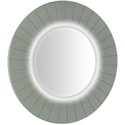 LUMIRO STRIP kulaté zrcadlo s LED osvětlením v rámu ø 90cm, verde