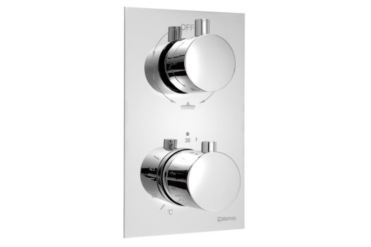 KIMURA podomítková sprchová termostatická baterie, box, 3 výstupy, chrom