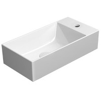 KUBE X keramické umyvadlo na desku 50x25 cm, bílá ExtraGlaze KUBE X keramické umyvadlo na desku 50x25 cm, bílá ExtraGlaze