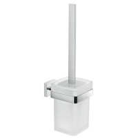 ELBA WC štětka závěsná, mléčné sklo, chrom ELBA WC štětka závěsná, mléčné sklo, chrom