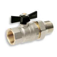 Luxusní plnoprůtočný kohout s motýlkem a šroubením ŠM 1/2" Luxusní plnoprůtočný kohout s motýlkem a šroubením ŠM 1/2"