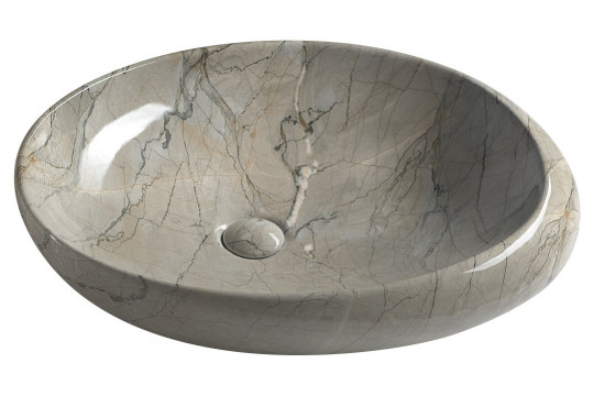 DALMA keramické umyvadlo 68x44x16,5 cm, grigio DALMA keramické umyvadlo 68x44x16,5 cm, grigio