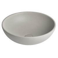 TURF betonové umyvadlo včetně výpusti, průměr 44 cm, bílý pískovec TURF betonové umyvadlo včetně výpusti, průměr 44 cm, bílý pískovec