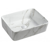 DALMA keramické umyvadlo 48x38x13 cm, hranaté, carrara DALMA keramické umyvadlo 48x38x13 cm, hranaté, carrara