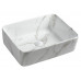 DALMA keramické umyvadlo 48x38x13 cm, hranaté, carrara DALMA keramické umyvadlo 48x38x13 cm, hranaté, carrara