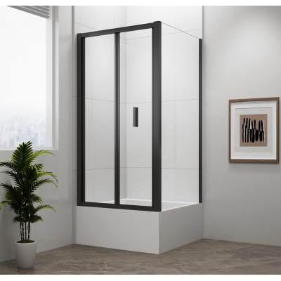 DEEP BLACK obdélníkový sprchový kout 1000x900mm L/P varianta, čiré sklo