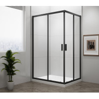 EASY BLACK obdélníková sprchová zástěna 900x800mm, čiré sklo EASY BLACK obdélníková sprchová zástěna 900x800mm, čiré sklo