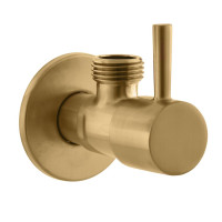 Rohový ventil s keramickým vrškem 1/2"x3/8", zlato mat Rohový ventil s keramickým vrškem 1/2"x3/8", zlato mat