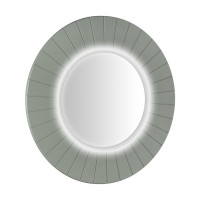 LUMIRO STRIP kulaté zrcadlo s LED osvětlením v rámu ø 75cm, verde LUMIRO STRIP kulaté zrcadlo s LED osvětlením v rámu ø 75cm, verde