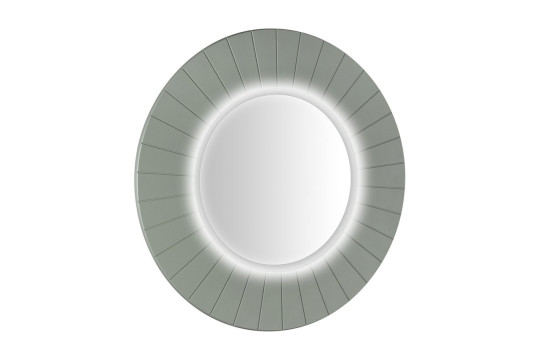 LUMIRO STRIP kulaté zrcadlo s LED osvětlením v rámu ø 75cm, verde