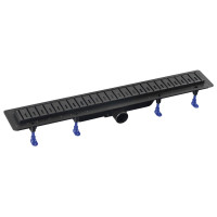 KLAVER BLACK sprchový kanálek s nerezovým roštem, superflow, DN50, 710x122x65 mm KLAVER BLACK sprchový kanálek s nerezovým roštem, superflow, DN50, 710x122x65 mm