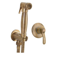Podomítková baterie s bidetovou sprškou Retro, bronz Podomítková baterie s bidetovou sprškou Retro, bronz