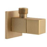 Rohový ventil hranatý, 1/2"x 3/8", zlato mat Rohový ventil hranatý, 1/2"x 3/8", zlato mat
