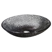 PURUS skleněné gravírované umyvadlo 50x15,5x36 cm, černá PURUS skleněné gravírované umyvadlo 50x15,5x36 cm, černá