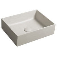 FORMIGO betonové umyvadlo na desku, 47,5x36,5cm, písková FORMIGO betonové umyvadlo na desku, 47,5x36,5cm, písková