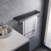 CLEO polička s držákem ručníků 500mm, nerez lesk