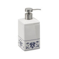 CIXI dávkovač mýdla na postavení, porcelán, bílá/modrá CIXI dávkovač mýdla na postavení, porcelán, bílá/modrá