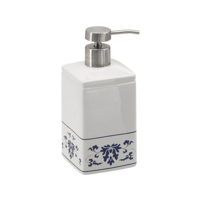 CIXI dávkovač mýdla na postavení, porcelán, bílá/modrá CIXI dávkovač mýdla na postavení, porcelán, bílá/modrá