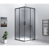 SIGMA SIMPLY BLACK čtvercový sprchový kout 1000x1000 mm, rohový vstup, Brick sklo SIGMA SIMPLY BLACK čtvercový sprchový kout 1000x1000 mm, rohový vstup, Brick sklo
