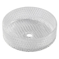 MARAGUA skleněné gravírované umyvadlo na desku Ø 39,5 cm, čirá MARAGUA skleněné gravírované umyvadlo na desku Ø 39,5 cm, čirá