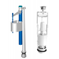 Splachovací souprava s dvojtlačítkem, 1/2", chrom, spodní napouštění Splachovací souprava s dvojtlačítkem, 1/2", chrom, spodní napouštění