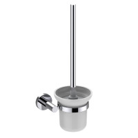 X-ROUND WC štětka nástěnná, mléčné sklo, chrom X-ROUND WC štětka nástěnná, mléčné sklo, chrom
