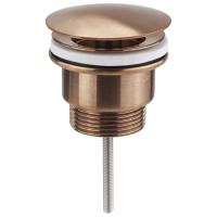 Umyvadlová výpust 5/4“, neuzavíratelná, velká krytka, tl.10-55mm, měď mat Umyvadlová výpust 5/4“, neuzavíratelná, velká krytka, tl.10-55mm, měď mat