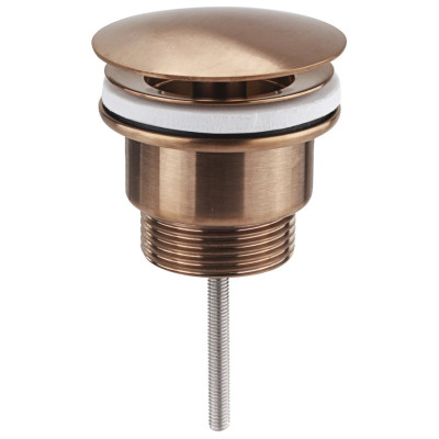 Umyvadlová výpust 5/4“, neuzavíratelná, velká krytka, tl.10-55mm, měď mat Umyvadlová výpust 5/4“, neuzavíratelná, velká krytka, tl.10-55mm, měď mat