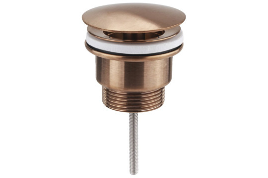 Umyvadlová výpust 5/4“, neuzavíratelná, velká krytka, tl.10-55mm, měď mat Umyvadlová výpust 5/4“, neuzavíratelná, velká krytka, tl.10-55mm, měď mat